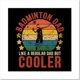 Badminton Dad Funny Vintage Badminton Father's Day Gift Posters and Art